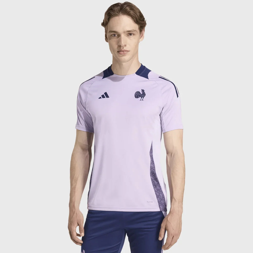 Adidas France Rugby Performance Tee Purple - Rugbystuff.com