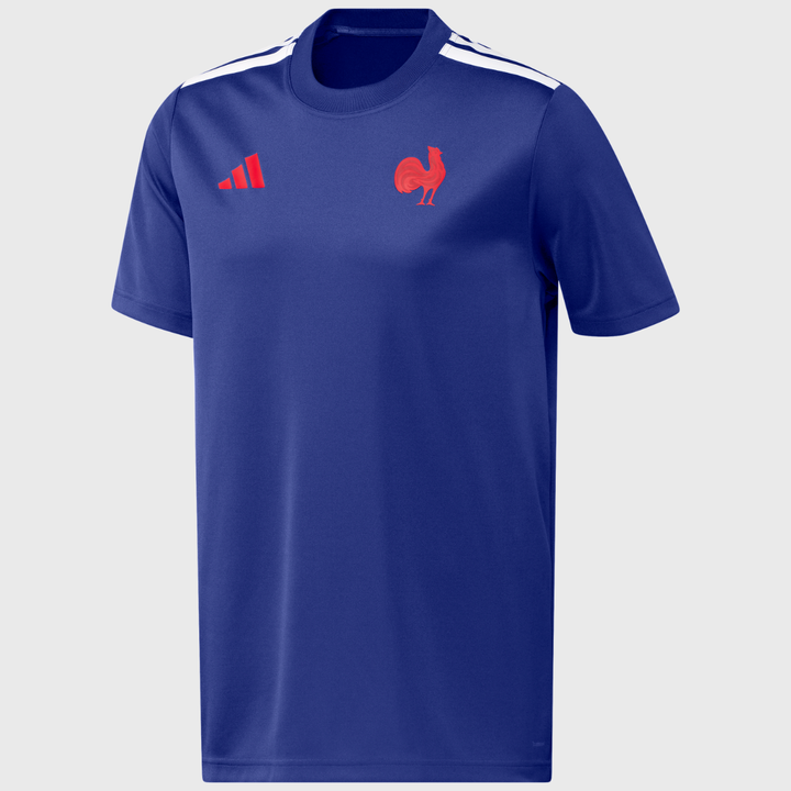 Adidas France Rugby Supporters Tee Semi Lucid Blue 2025/26