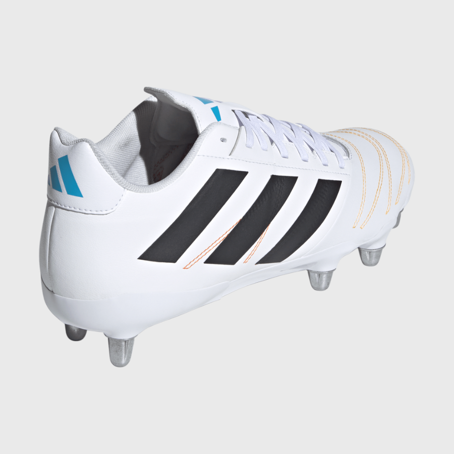Adidas Kakari Elite SG Rugby Boots White/Orange/Blue