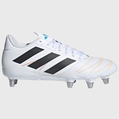 Adidas Kakari Elite SG Rugby Boots White/Orange/Blue
