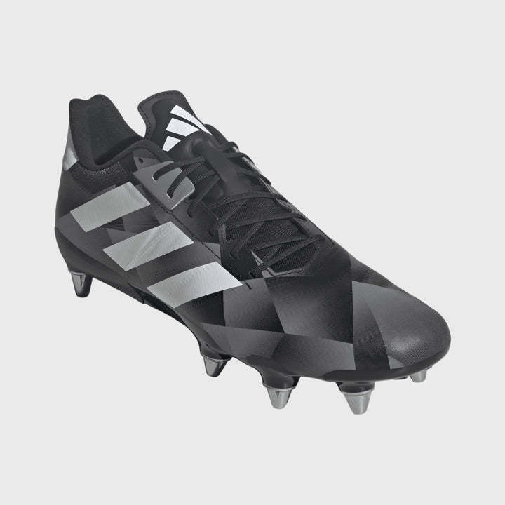 Adidas Kakari RS SG Rugby Boots Black/Grey - Rugbystuff.com