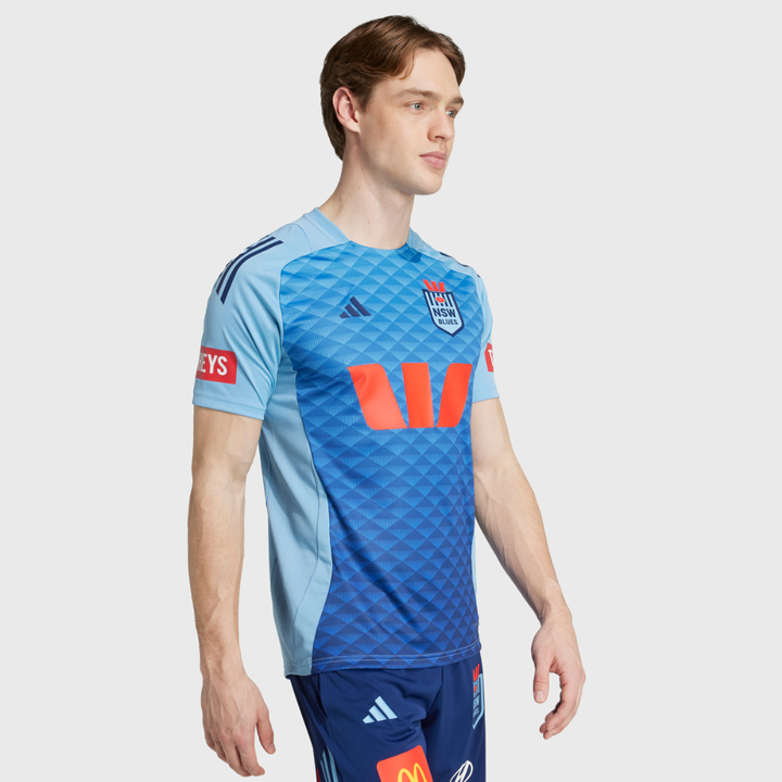 Adidas NSW Rugby League Performance Tee Light Blue - Rugbystuff.com