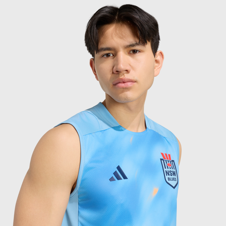 Adidas NSW Rugby League Performance Singlet Light Blue 2026 - Rugbystuff.com