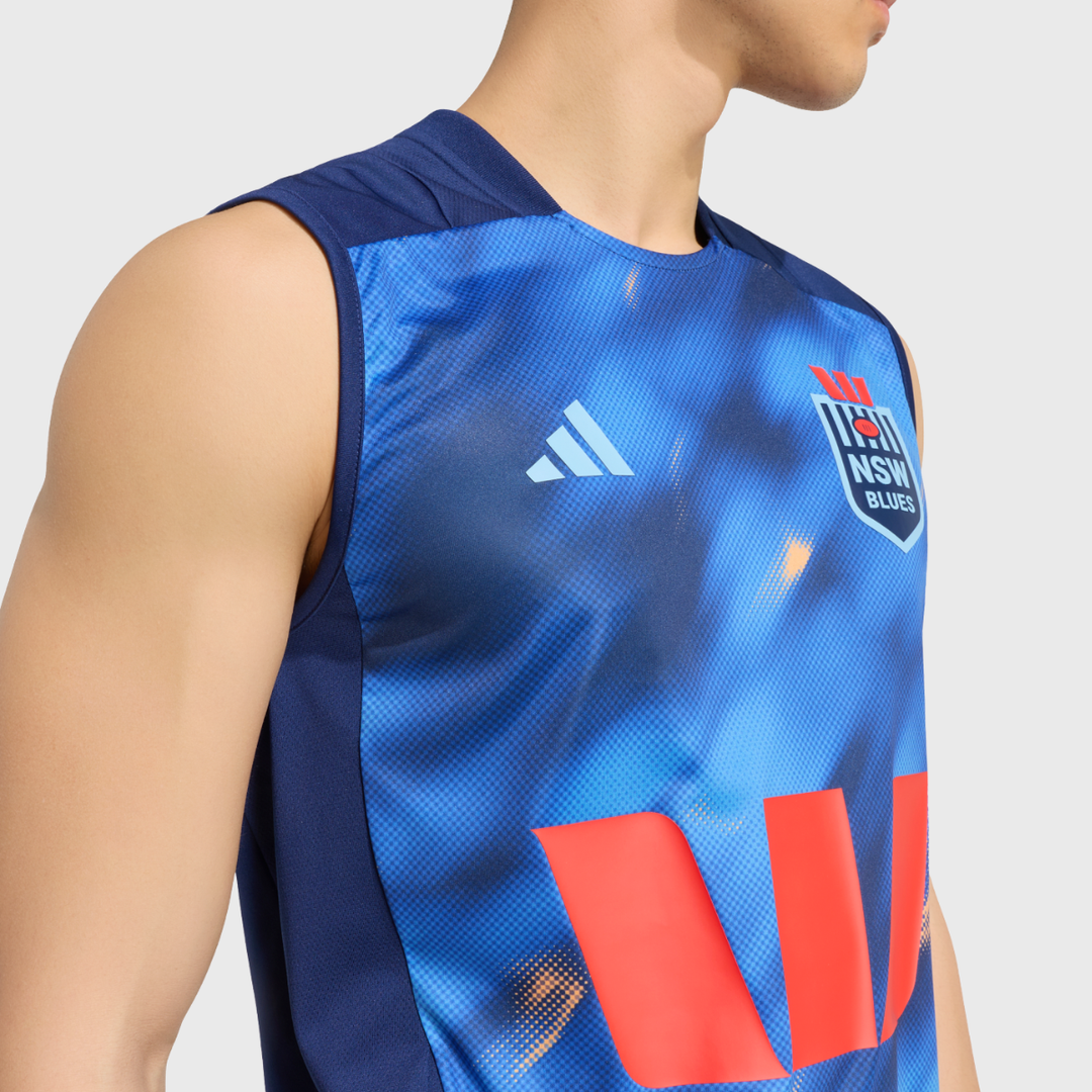 Adidas NSW Rugby League Performance Singlet Dark Blue 2026 - Rugbystuff.com