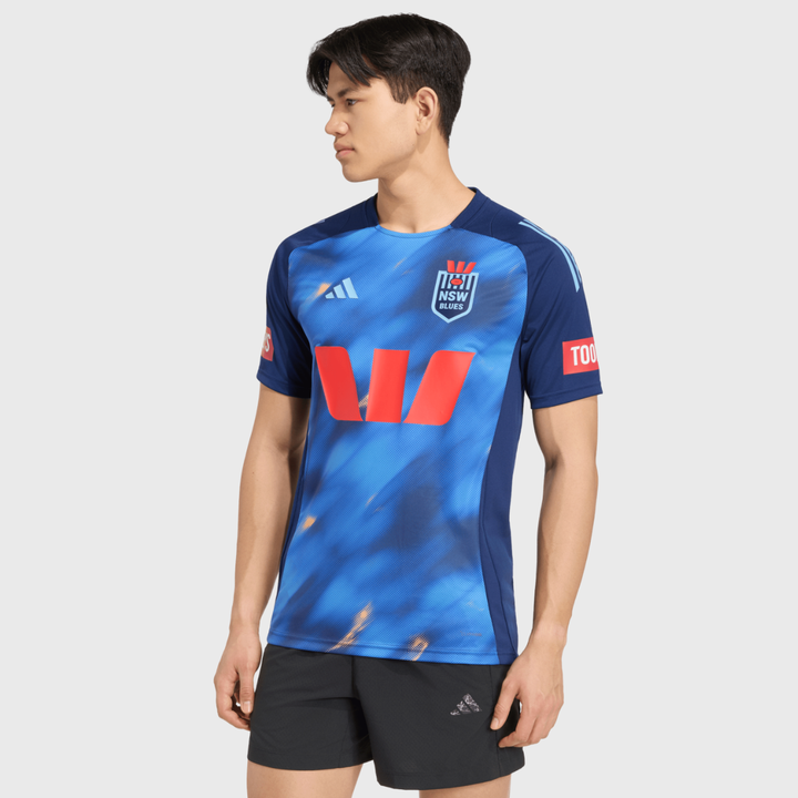 Adidas NSW Rugby League Performance Tee Dark Blue 2026 - Rugbystuff.com