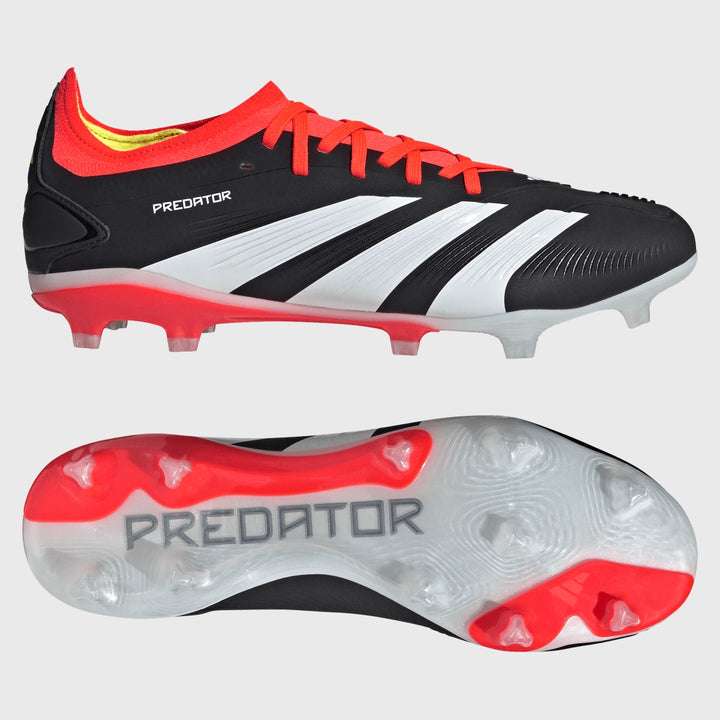 Adidas Predator Pro FG Boots Black/White/Red - Rugbystuff.com