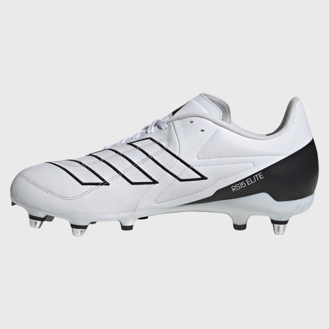Adidas RS-15 Elite SG Rugby Boots White - Rugbystuff.com