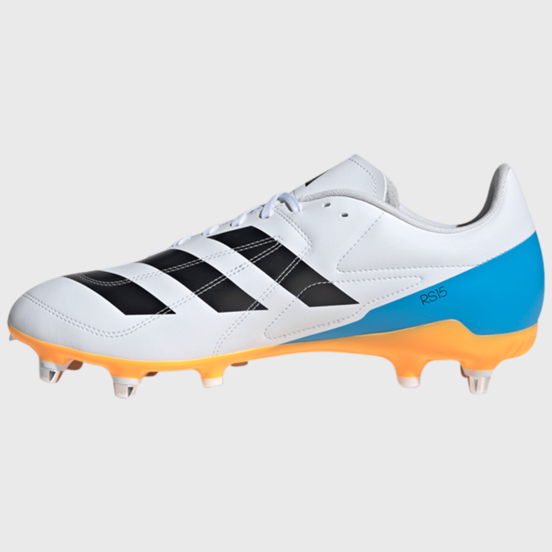 Adidas RS-15 SG Rugby Boots White/Orange/Blue