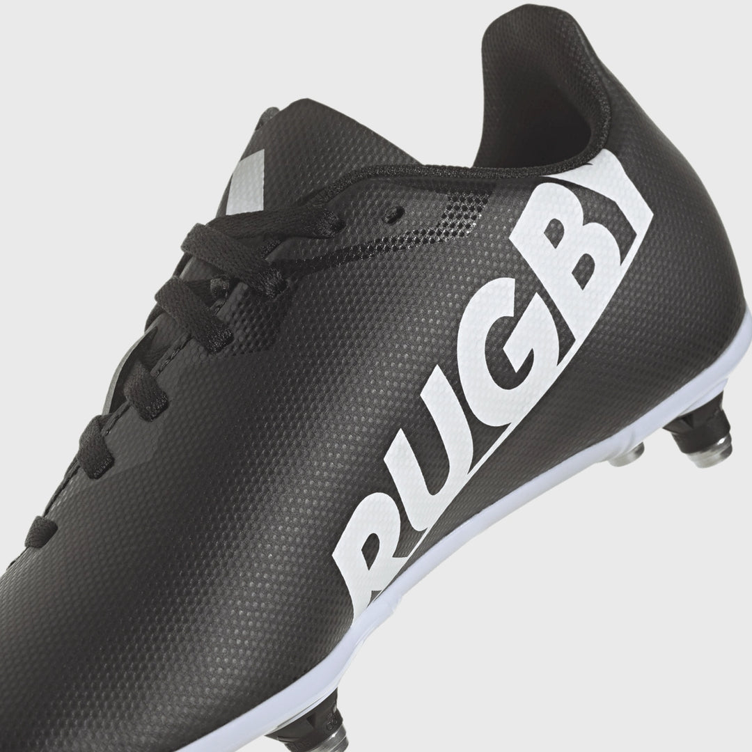 Adidas Rugby Junior SG Boots Black/White/Carbon - Rugbystuff.com