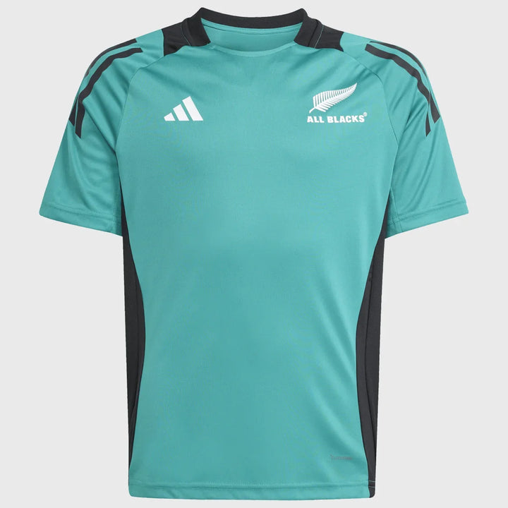 Adidas All Blacks Kid's Performance Tee Pure Teal - Rugbystuff.com