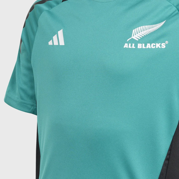 Adidas All Blacks Kid's Performance Tee Pure Teal - Rugbystuff.com