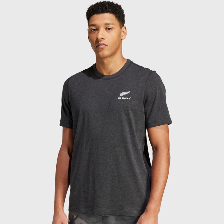 Adidas All Blacks Melange Tee - Rugbystuff.com