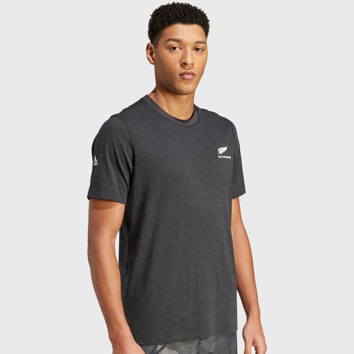 Adidas All Blacks Melange Tee - Rugbystuff.com