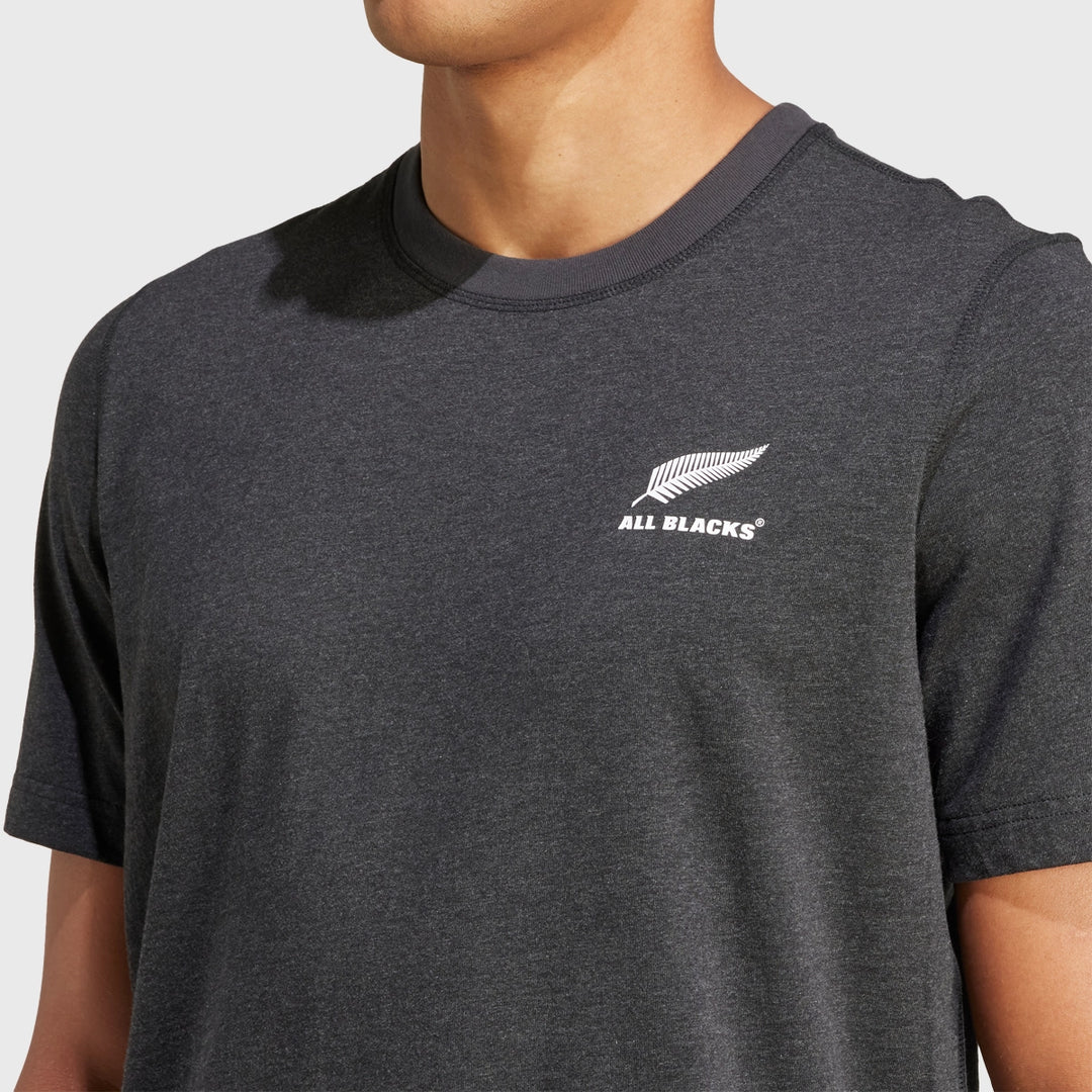 Adidas All Blacks Melange Tee - Rugbystuff.com