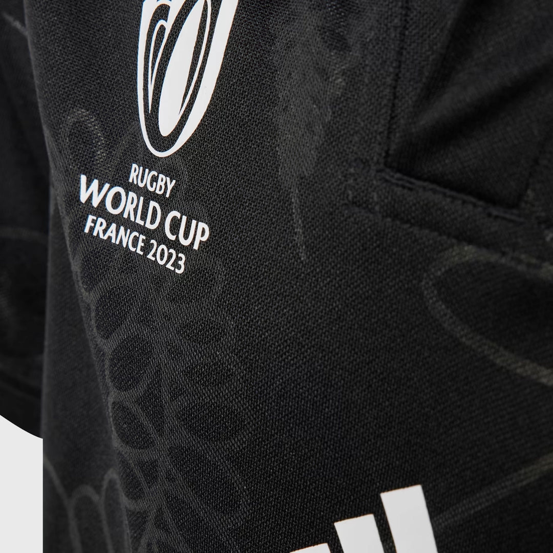 Adidas All Blacks Rugby World Cup 2023 Junior Home Replica Jersey - Rugbystuff.com