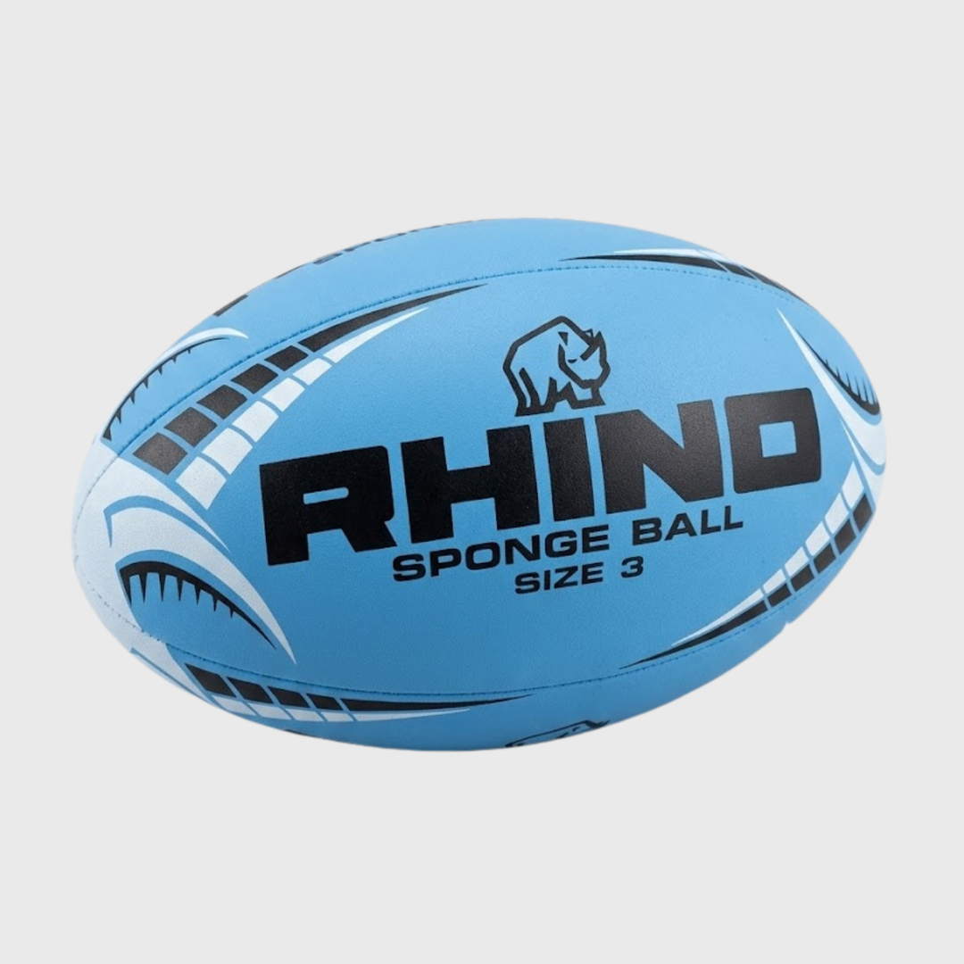 Rhino Sponge Rugby Ball Blue