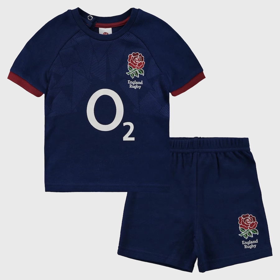 Brecrest England Rugby Infant Away Shorts & T-shirt Set 2023/24 - Rugbystuff.com