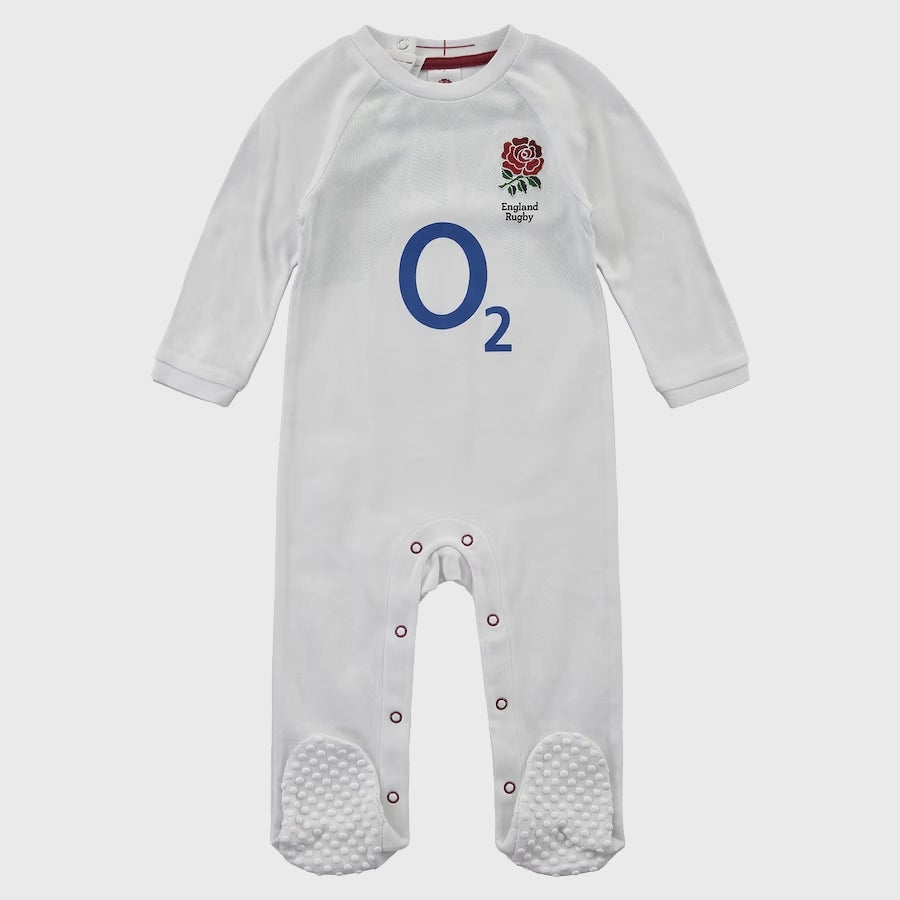 Brecrest England Rugby Infant Sleepsuit 2023/24 - Rugbystuff.com