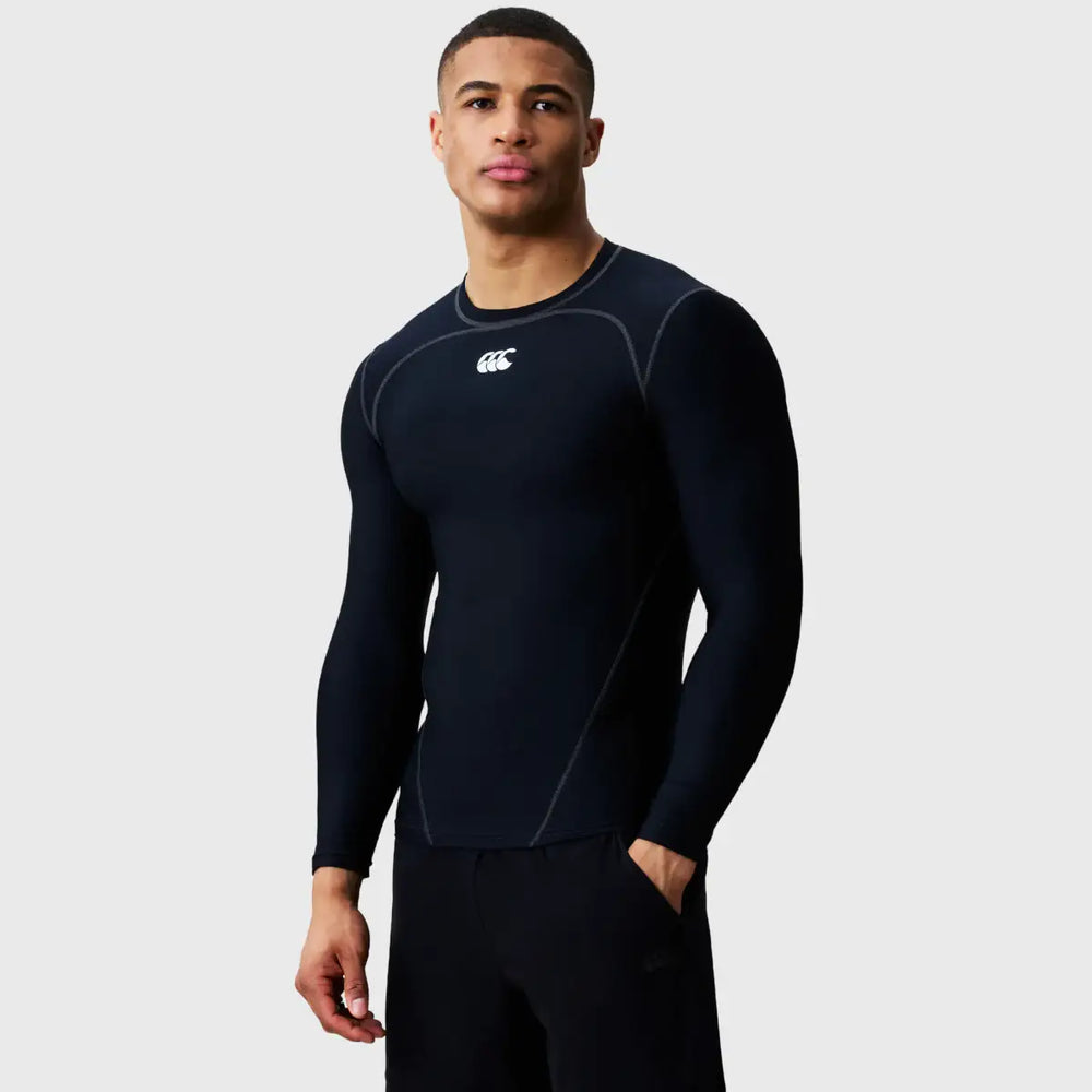 Canterbury Men's Long Sleeve Baselayer Black - Rugbystuff.com
