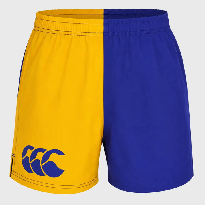 CCCHarlequinRugbyShortsRoyalGold - Rugbystuff.com