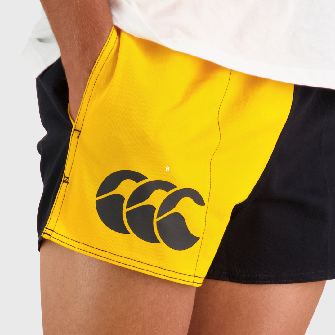 Canterbury Men's Harlequin Rugby Shorts Gold/Black