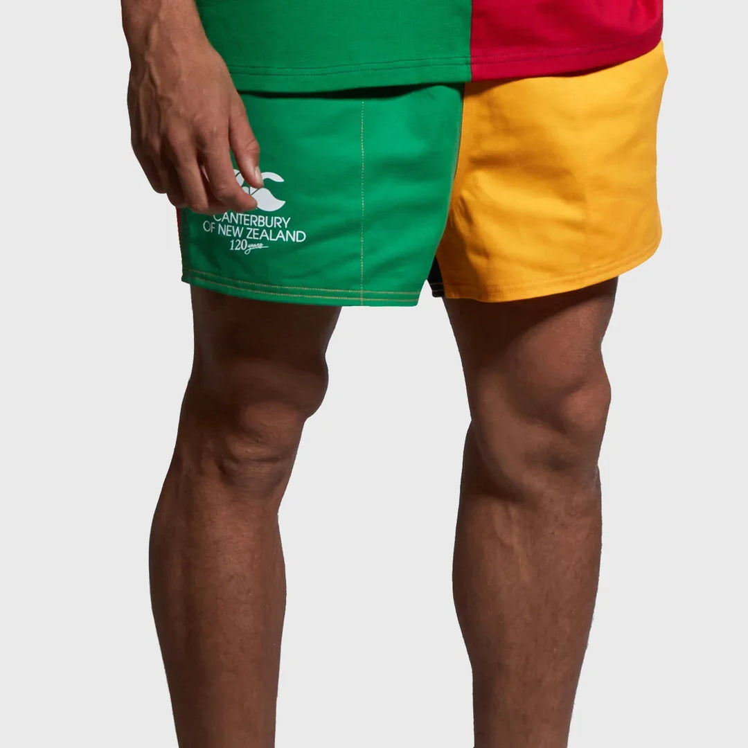 Canterbury Men's Harlequin Rugby Shorts Green/Yellow - Rugbystuff.com