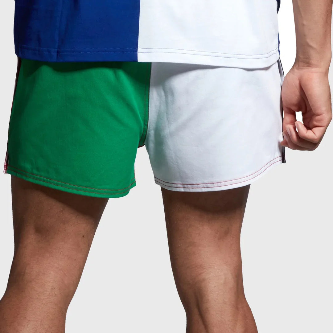 CCC Canterbury's Men's Harlequin Rugby Shorts in Navy Blue and Red