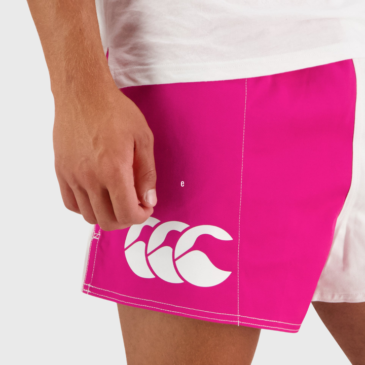 Canterbury Men's Harlequin Rugby Shorts Fuchsia/White