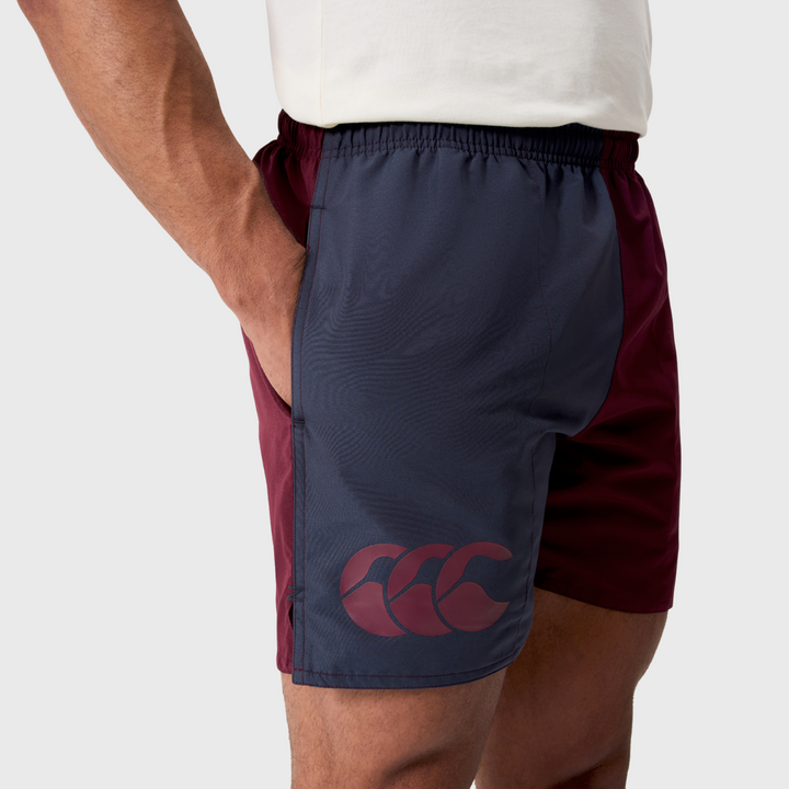 Canterbury Men's Fundamentals Harlequin 3" Shorts Maroon/Fig - Rugbystuff.com