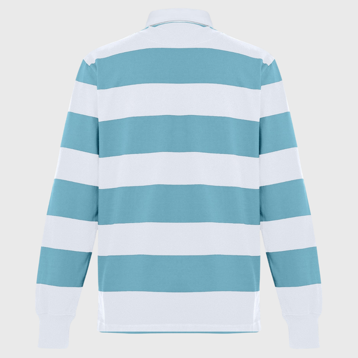 Canterbury Hooped Long Sleeve Rugby Jersey Pale Blue/White
