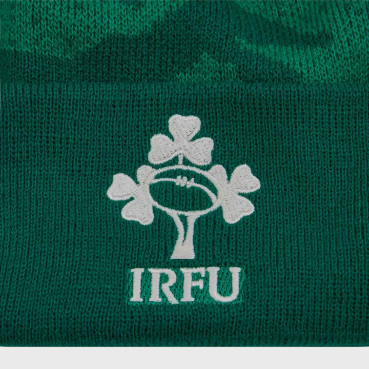Canterbury Ireland Rugby Bobble Beanie Hat Green 2025/26 - Rugbystuff.com