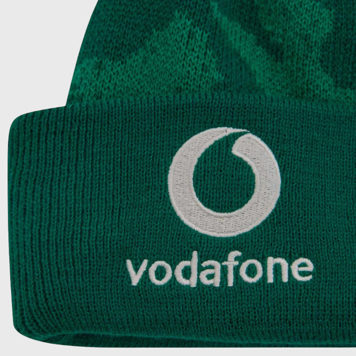 Canterbury Ireland Rugby Bobble Beanie Hat Green 2025/26 - Rugbystuff.com