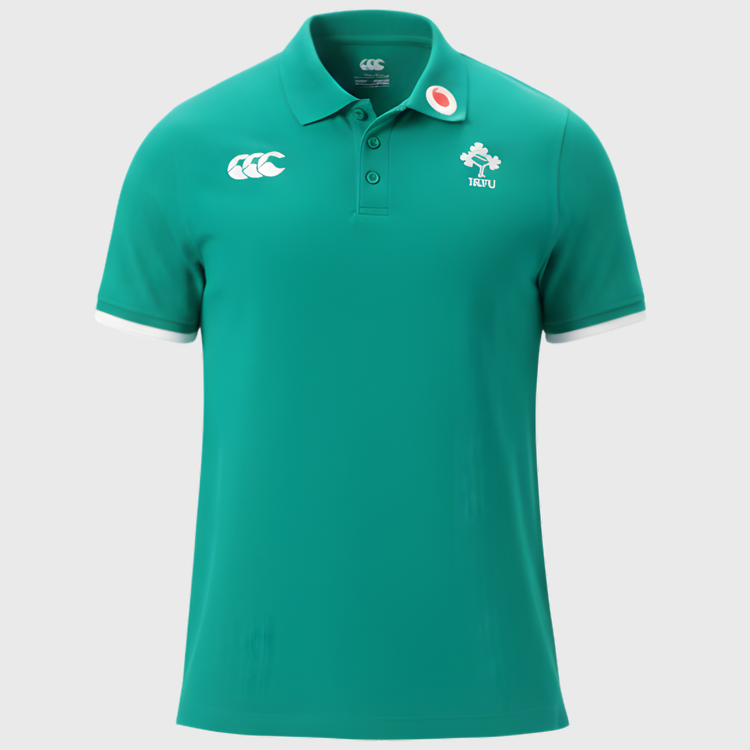 Canterbury Ireland Rugby Team Polo Shirt Green - Rugbystuff.com