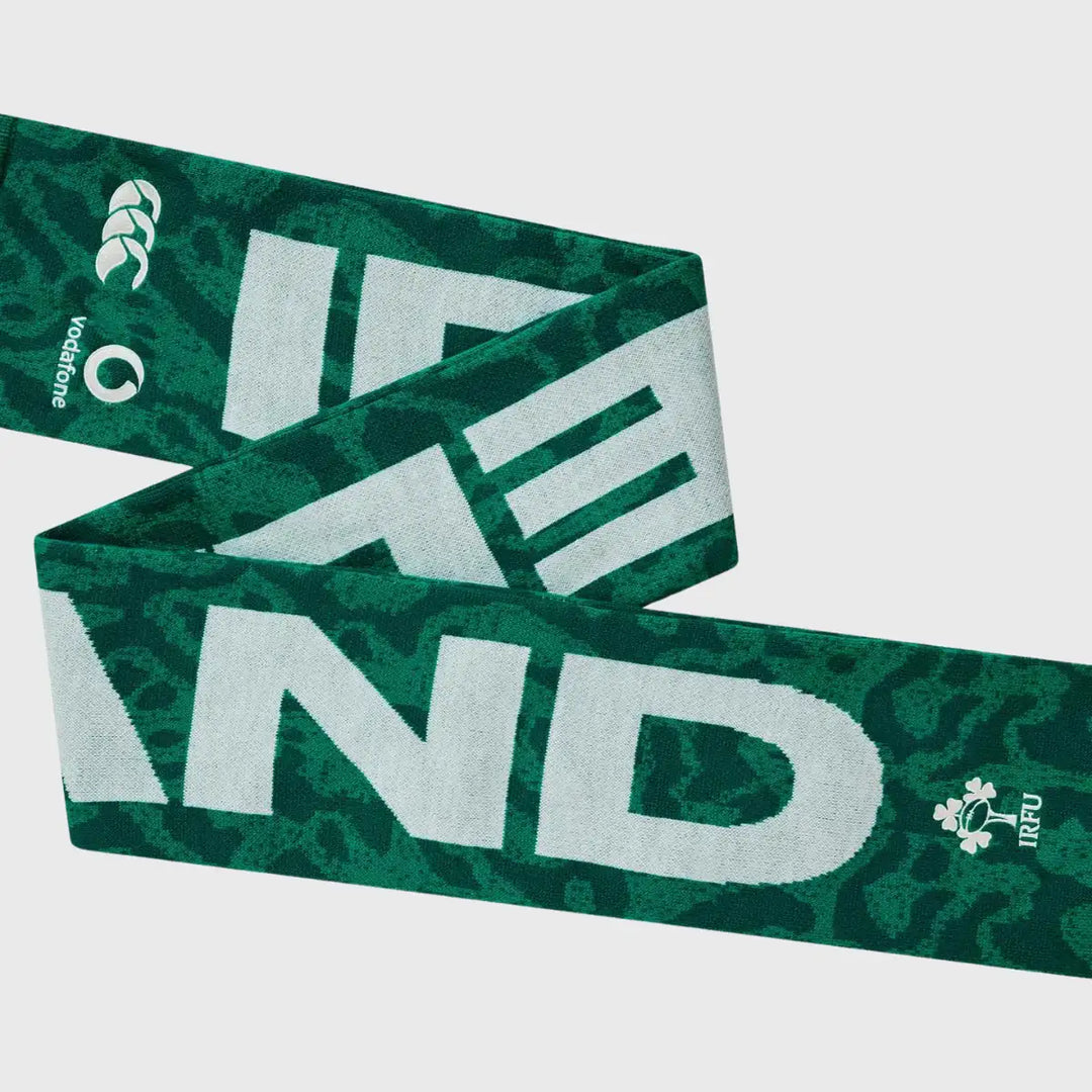 Canterbury Ireland Rugby Scarf Green 2025/26 – Rugbystuff.com