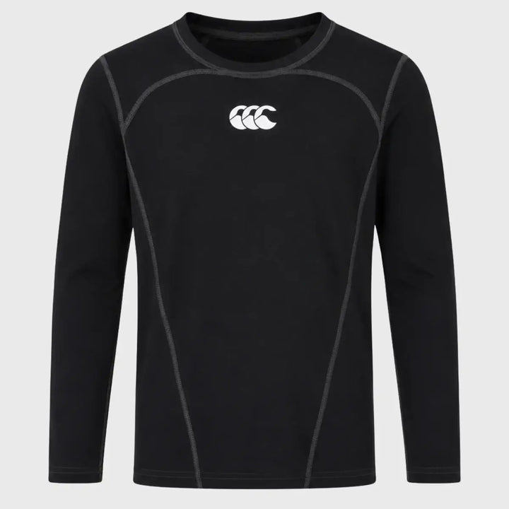 Canterbury Kid's Long Sleeve Baselayer Black - Rugbystuff.com