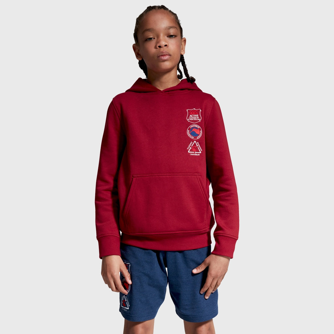 Canterbury Kid's Oversized Hoody Rhubarb Red - Rugbystuff.com