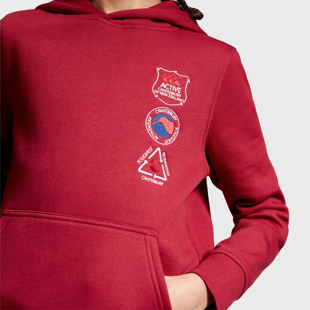 Canterbury Kid's Oversized Hoody Rhubarb Red - Rugbystuff.com