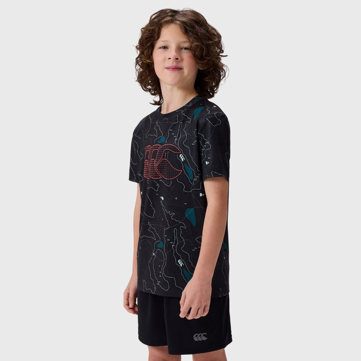 Canterbury Kid's Tempo+ Tee Black - Rugbystuff.com