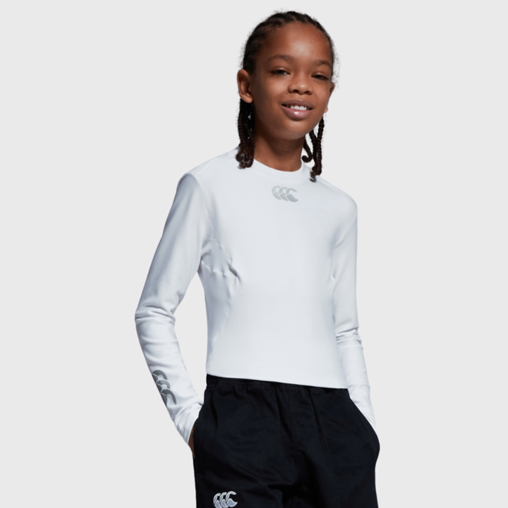 Canterbury Kid's Thermoreg Baselayer Long Sleeve White