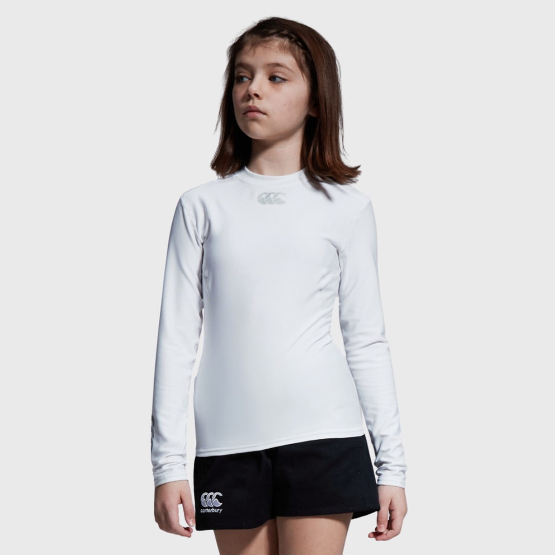 Canterbury Kid's Thermoreg Baselayer Long Sleeve White