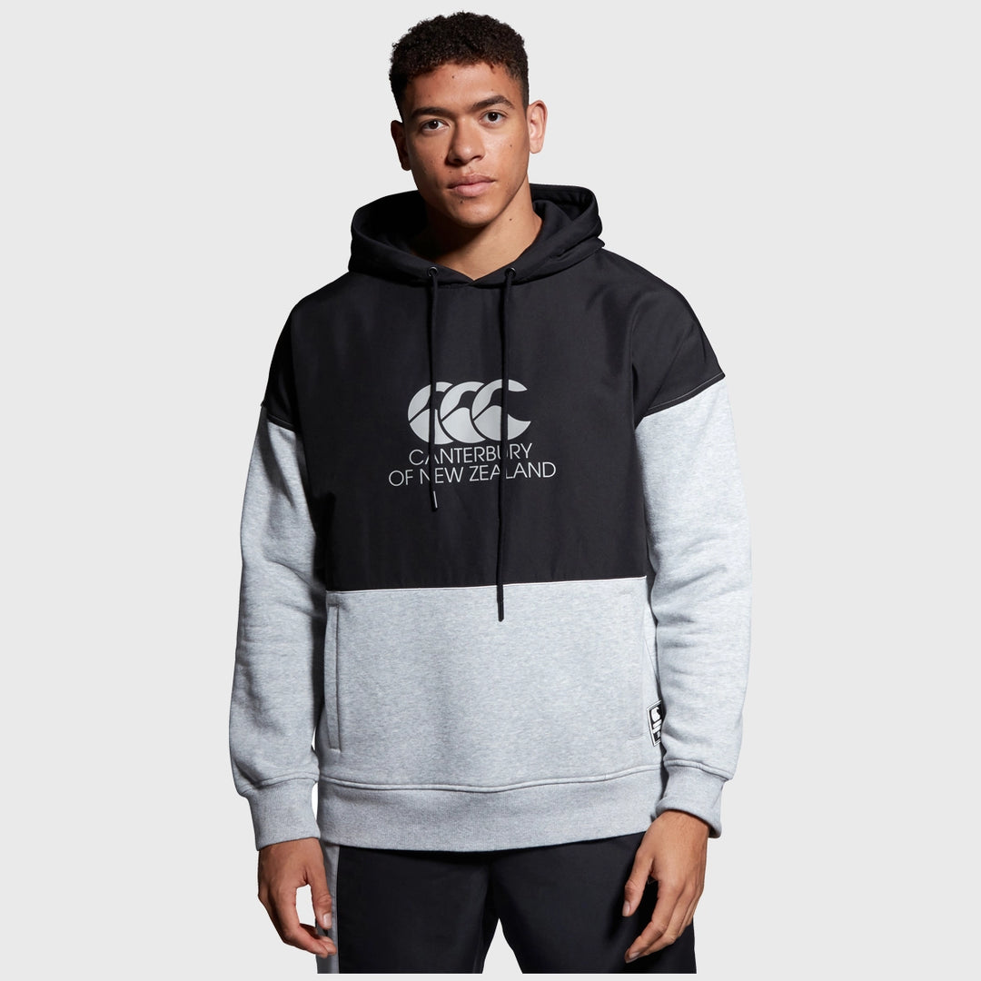 Canterbury Men's Legends Panel Hoody Grey/Black - Rugbystuff.com