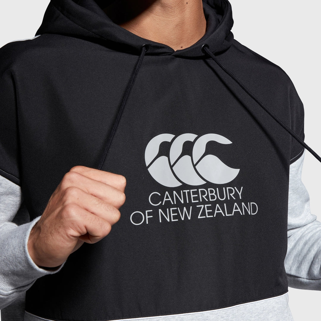 Canterbury Men's Legends Panel Hoody Grey/Black - Rugbystuff.com