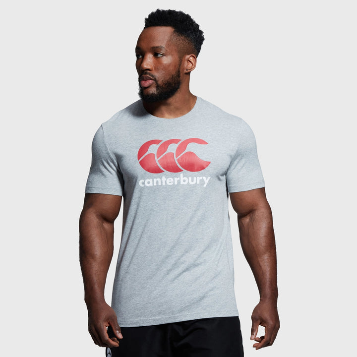 Canterbury Men's Logo Tee Grey - Rugbystuff.com