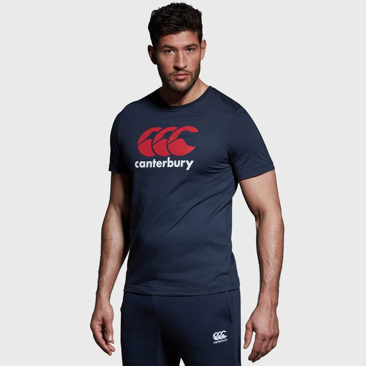 Canterbury Men's Logo Tee Navy - Rugbystuff.com