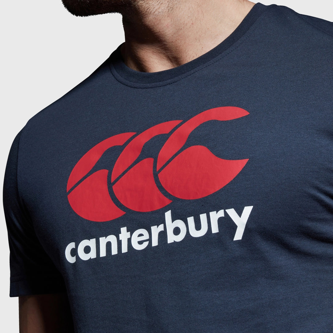 Canterbury Men's Logo Tee Navy - Rugbystuff.com