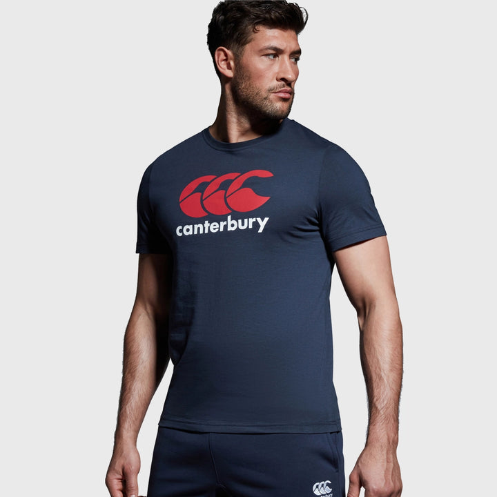 Canterbury Men's Logo Tee Navy - Rugbystuff.com