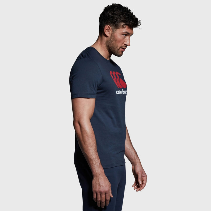 Canterbury Men's Logo Tee Navy - Rugbystuff.com