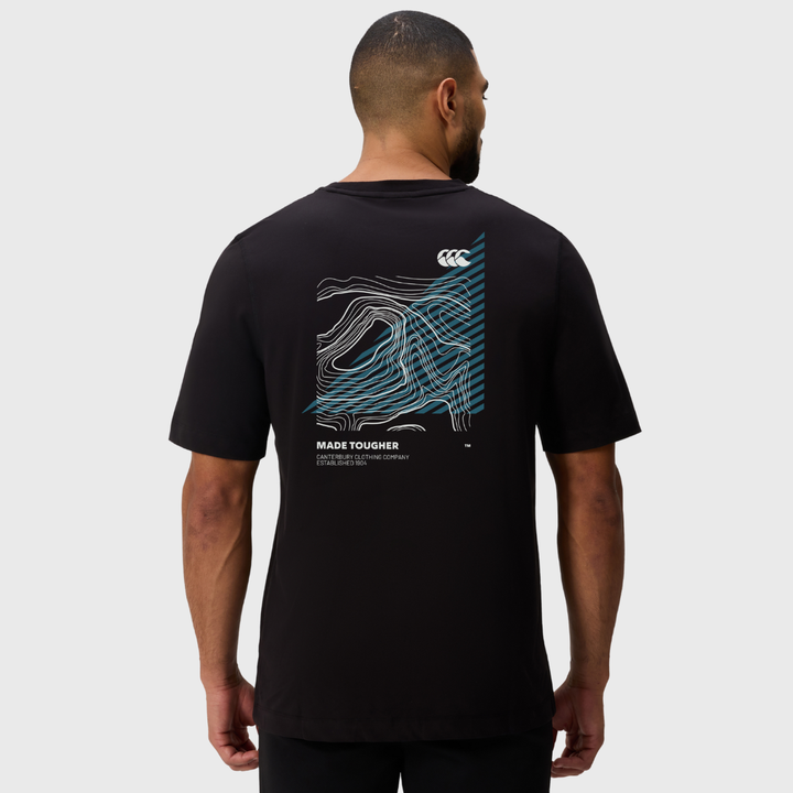 Canterbury Men's Tempo+ Graphic Tee Black - Rugbystuff.com