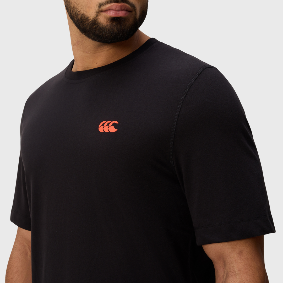 Canterbury Men's Tempo+ Graphic Tee Black - Rugbystuff.com