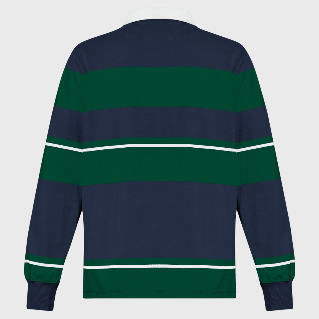 Canterbury Multi-Stripe Long Sleeve Rugby Jersey Navy/Green